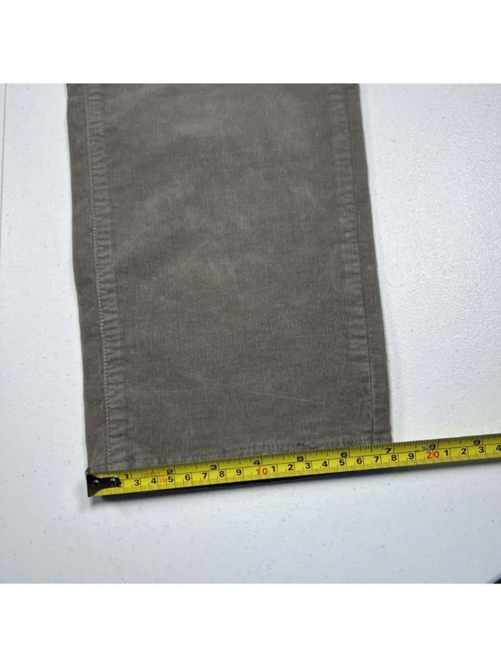 Faherty Mens Gray Brown Corduroy Five Pocket Pants Size 34x30 Stretch Casual